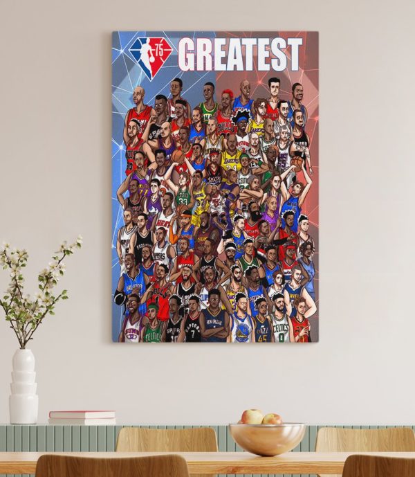 NBA Top 75 Greatest Players Of All Time Canvas