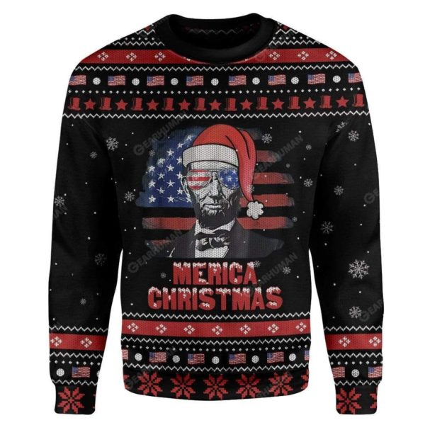 Abraham Lincoln Christmas Ugly Sweater