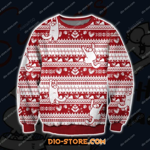 Adorable Simons Cat Christmas Ugly Sweater