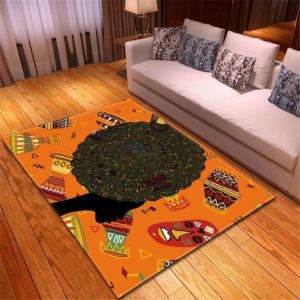 Afro Black Woman African Living Room Carpet Rug Home Decor