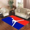 Atlanta Hawks NBA Team Logo Wooden Style Nice Gift Living Room Carpet Rug Home Decor