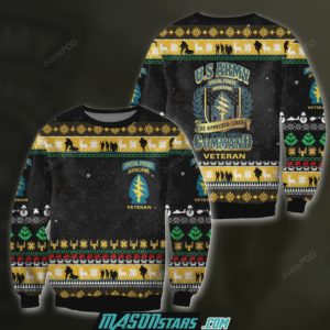 Airborne Veteran Christmas Ugly Sweater