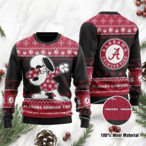 Alabama Crimson Tide Snoopy Dabbing Holiday Party Christmas Ugly Sweater