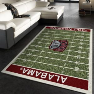 Alabama Crimson Tide Team Home Field NFL Living Room Carpet Rug Home Decor