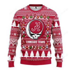 Alabama Crimson Tide Tenessee Titans Christmas Ugly Sweater