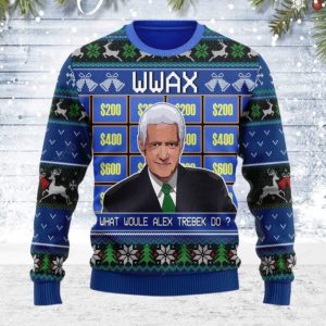 Alex Trebek Christmas Ugly Sweater