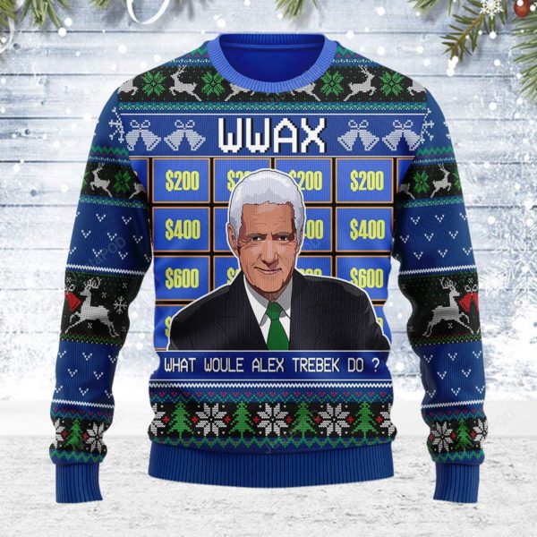 Alex Trebek Christmas Ugly Sweater