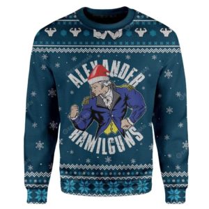 Alexander Hamilguns Christmas Ugly Sweater