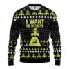 Alien And Santa Dildo Funny Christmas Ugly Sweater