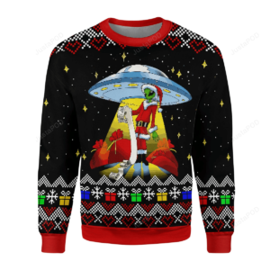 Alien UFO Christmas Ugly Sweater