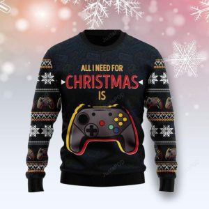 All I Need Is Game Christmas Ugly Sweater