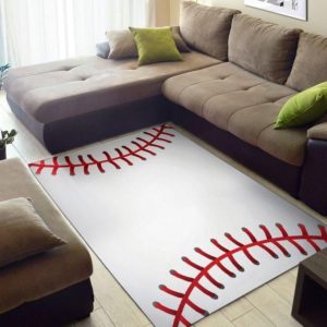 Amazing Baseball White Living Room Carpet Rug Home Decor