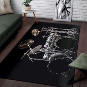 Amazing Black Drum Living Room Carpet Rug Home Decor