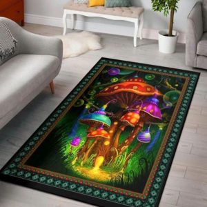 Amazing Hippie Mushroom Living Room Carpet Rug Home Decor