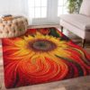 Amazing Motorcycle In The Jungle Living Room Carpet Rug Home Decor