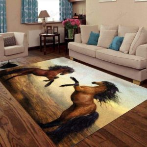 Amazing Strong Horse Living Room Carpet Rug Home Decor