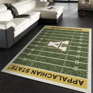 Appalachian State Mountaineers Team Home Field NFL Living Room Carpet Rug Home Decor