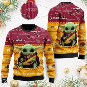 Arizona Cardinals Baby Yoda Christmas Ugly Sweater
