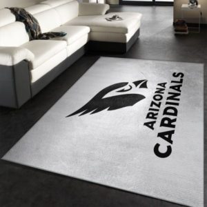 Arizona Cardinals Logo Black And White Living Room Carpet Rug Home Decor