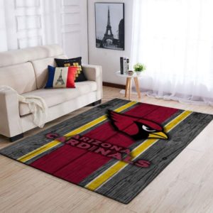 Arizona Cardinals NFL Team Logo Wooden Style Nice Gift Living Room Carpet Rug Home Decor