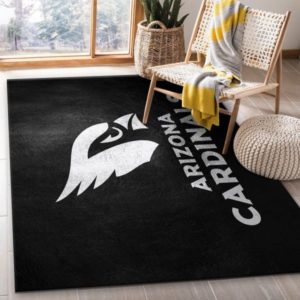 Arizona Cardinals Silver NFL  Living Room Carpet Rug Home Decor