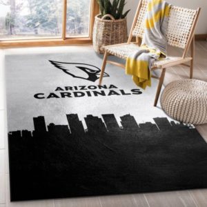 Arizona Cardinals Skyline NFL Living Room Carpet Rug Home Decor