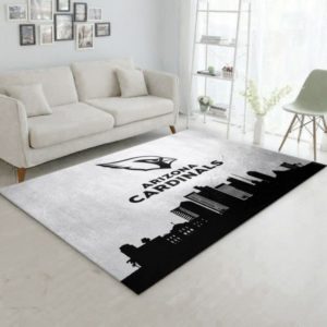 Arizona Cardinals Skyline NFL Living Room Carpet Rug Home Decor