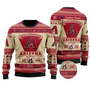 Arizona Diamondbacks Est 1988 MLB Christmas Ugly Sweater