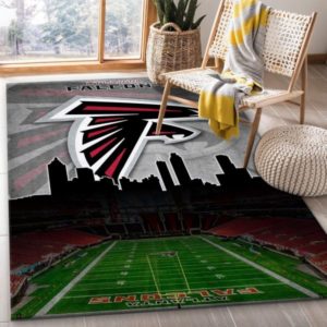 Atlanta Falcons And Stadium NFL Living Room Carpet Rug Home Decor