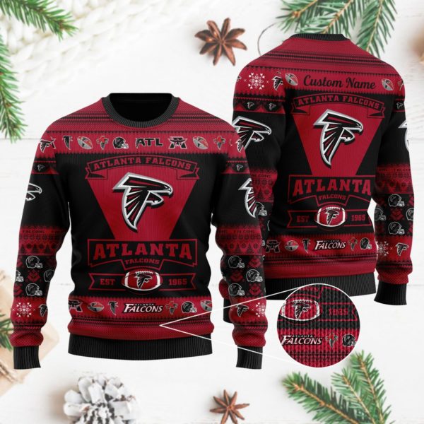Atlanta Falcons EST 1965 Christmas Ugly Sweater