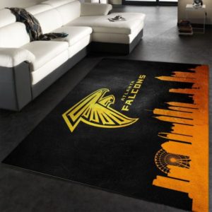 Atlanta Falcons Skyline NFL Living Room Carpet Rug Home Decor