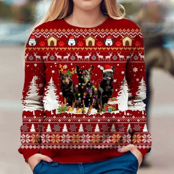 Australian Kelpie Dog Christmas Ugly Sweater