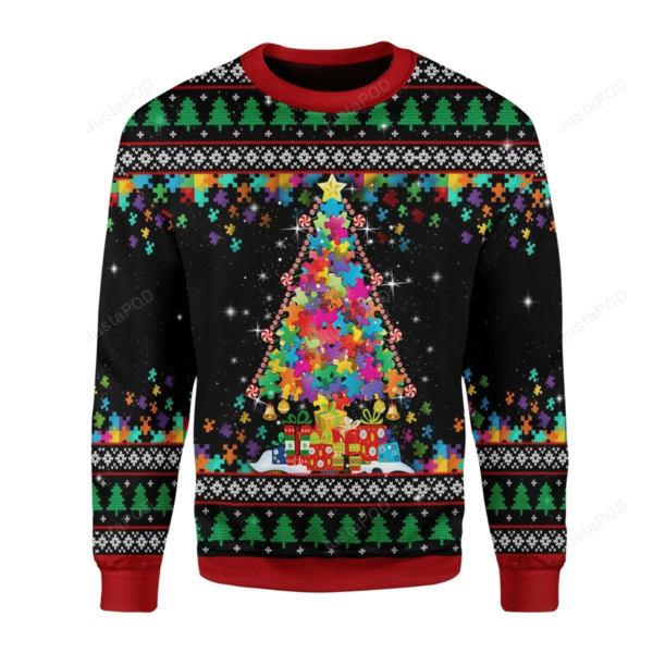 Autism Tree Christmas Ugly Sweater