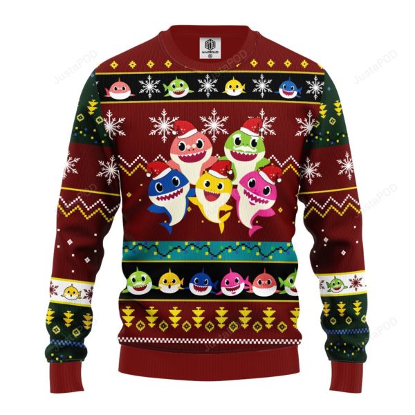 Baby Shark Santa Christmas Ugly Sweater