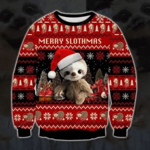 Baby Sloth Santa Christmas Ugly Sweater