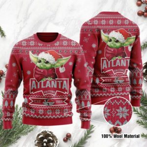 Baby Yoda Atlanta Falcons EST 1966 NFL Christmas Ugly Sweater