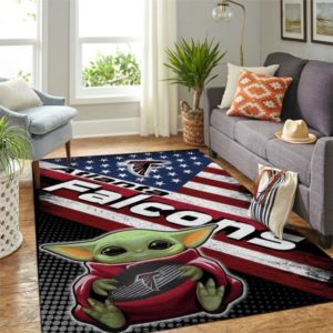 Baby Yoda Atlanta Falcons Living Room Carpet Rug Home Decor