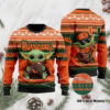 Baby Yoda Miami Hurricanes Football Christmas Ugly Sweater