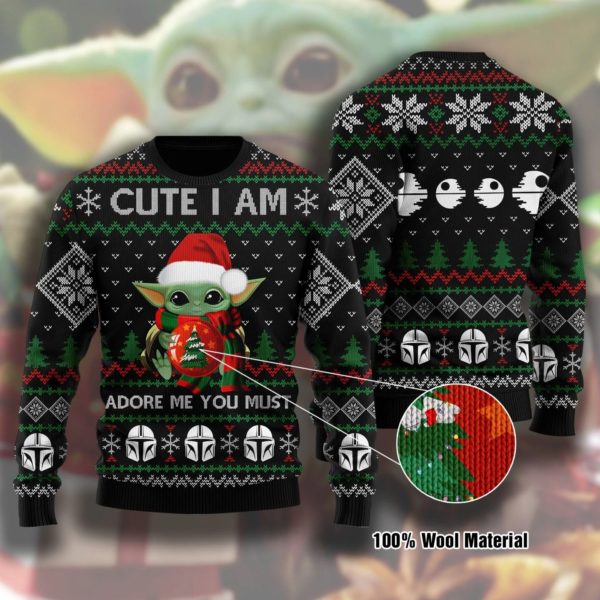 Baby Yoda Santa Christmas Ugly Sweater