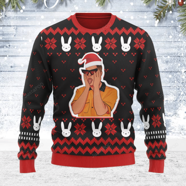 Bad Bunny Christmas Ugly Sweater