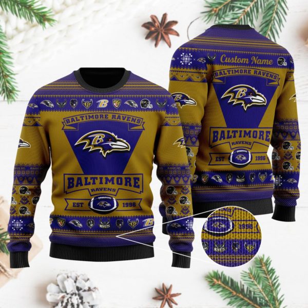Baltimore Ravens American Football NFL Christmas Ugly Sweater