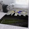 Baltimore Ravens And Stadium NFL Living Room Carpet Rug Home Decor