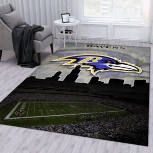 Baltimore Ravens And Stadium NFL Living Room Carpet Rug Home Decor