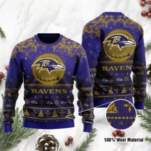 Baltimore Ravens Gifts Christmas Ugly Sweater