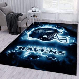 Baltimore Ravens Neon NFL Gifts Living Room Carpet Rug Home Decor