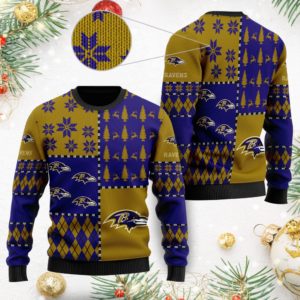 Baltimore Ravenss Christmas Ugly Sweater