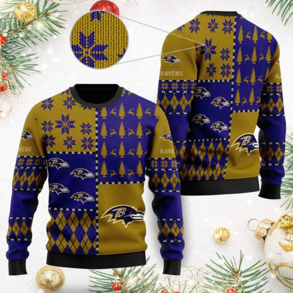 Baltimore Ravenss Christmas Ugly Sweater