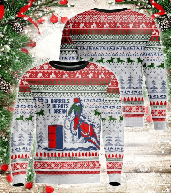 Barrel Racing Christmas Ugly Sweater