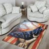 Baseball Blue Background Living Room Carpet Rug Home Decor