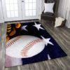 Baseball Fire And Water Living Room Carpet Rug Home Decor